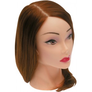 Голова-манекен учебная "шатенка" для парикмахеров DEWAL FI-2022M-6