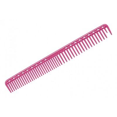 YS-333 (розовая) Расчёска для стрижки редкозубая комбинированная 228mm
