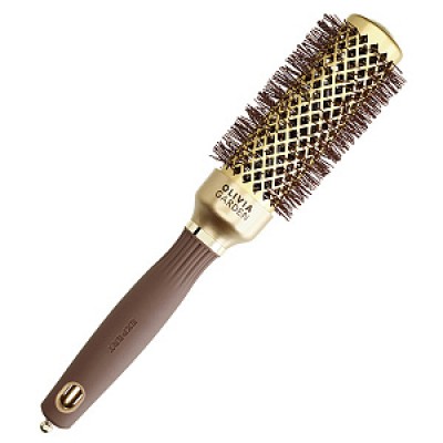 Термобрашинг Olivia Garden EXPERT BLOWOUT SHINE Wavy Bristles Gold&Brown 35 мм Коричневый ID2049